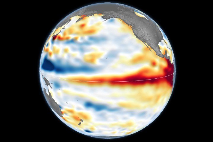 El Niño observado por la NASA en junio de 2026