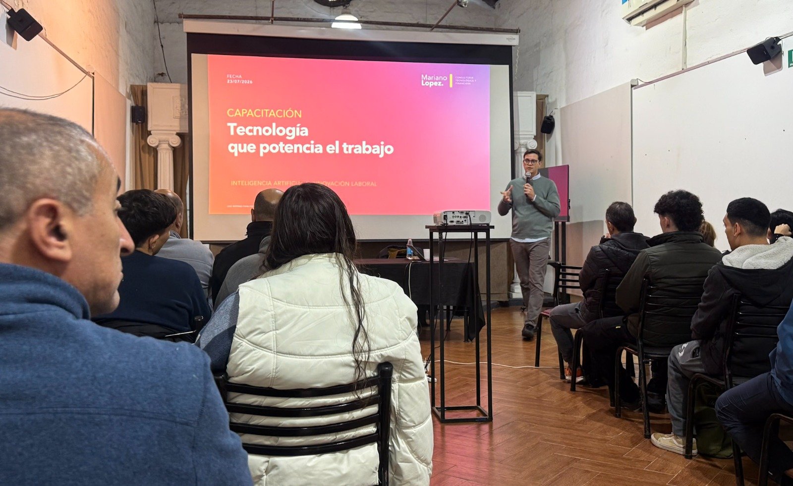 La Sala Italia durante la capacitación