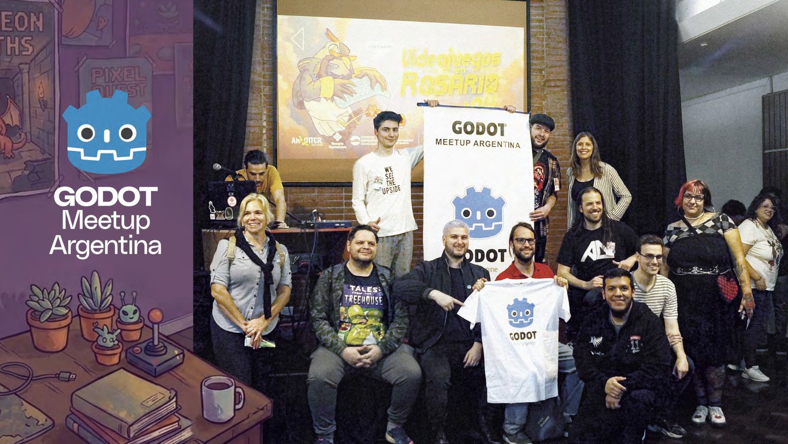 Participantes del Godot Meetup Argentina en una edición anterior de VERo